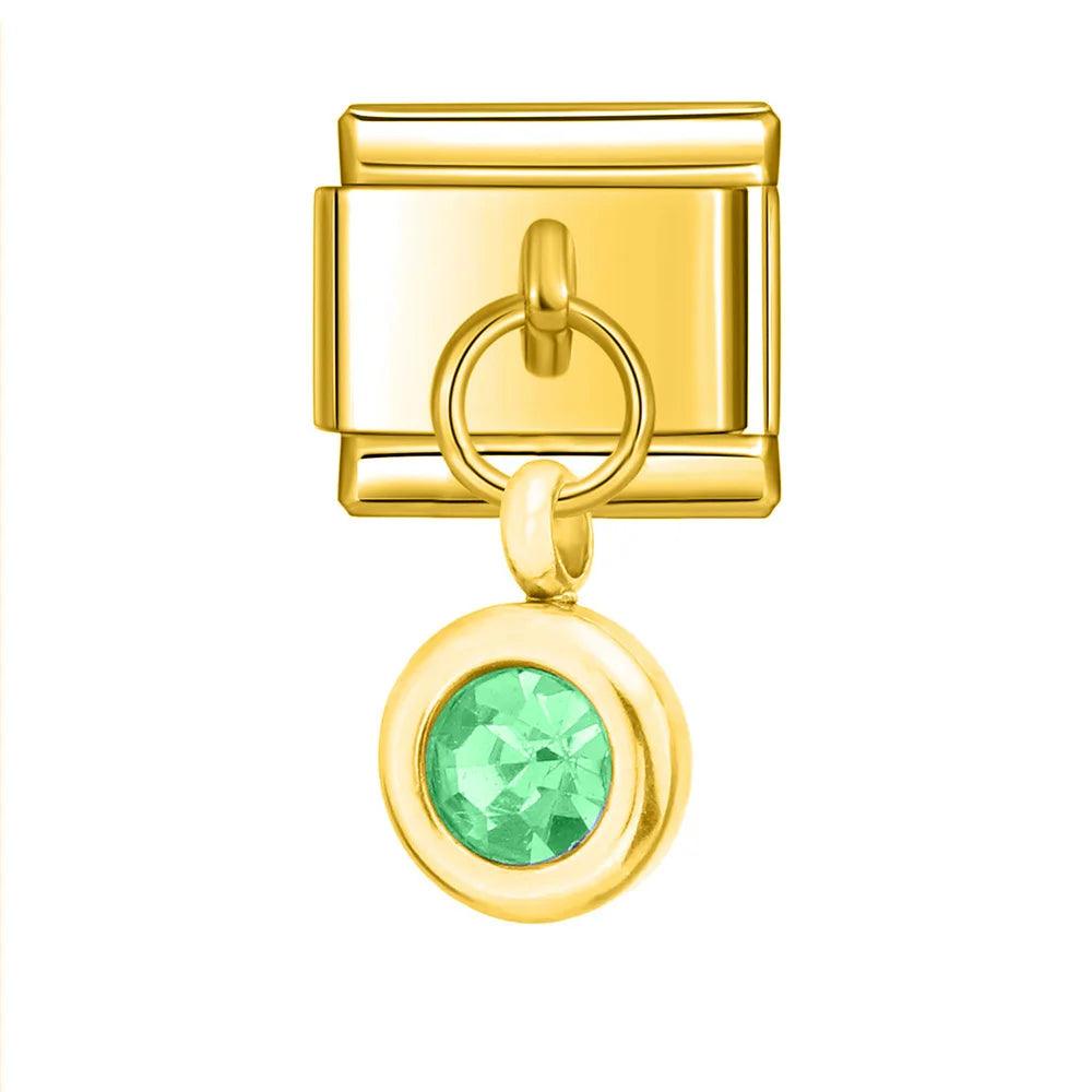Birthstone August, on Gold - Charms Official