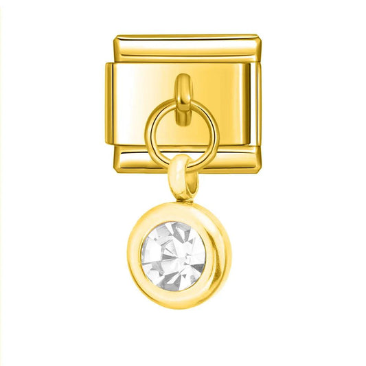 Birthstone June, on Gold - Charms Official